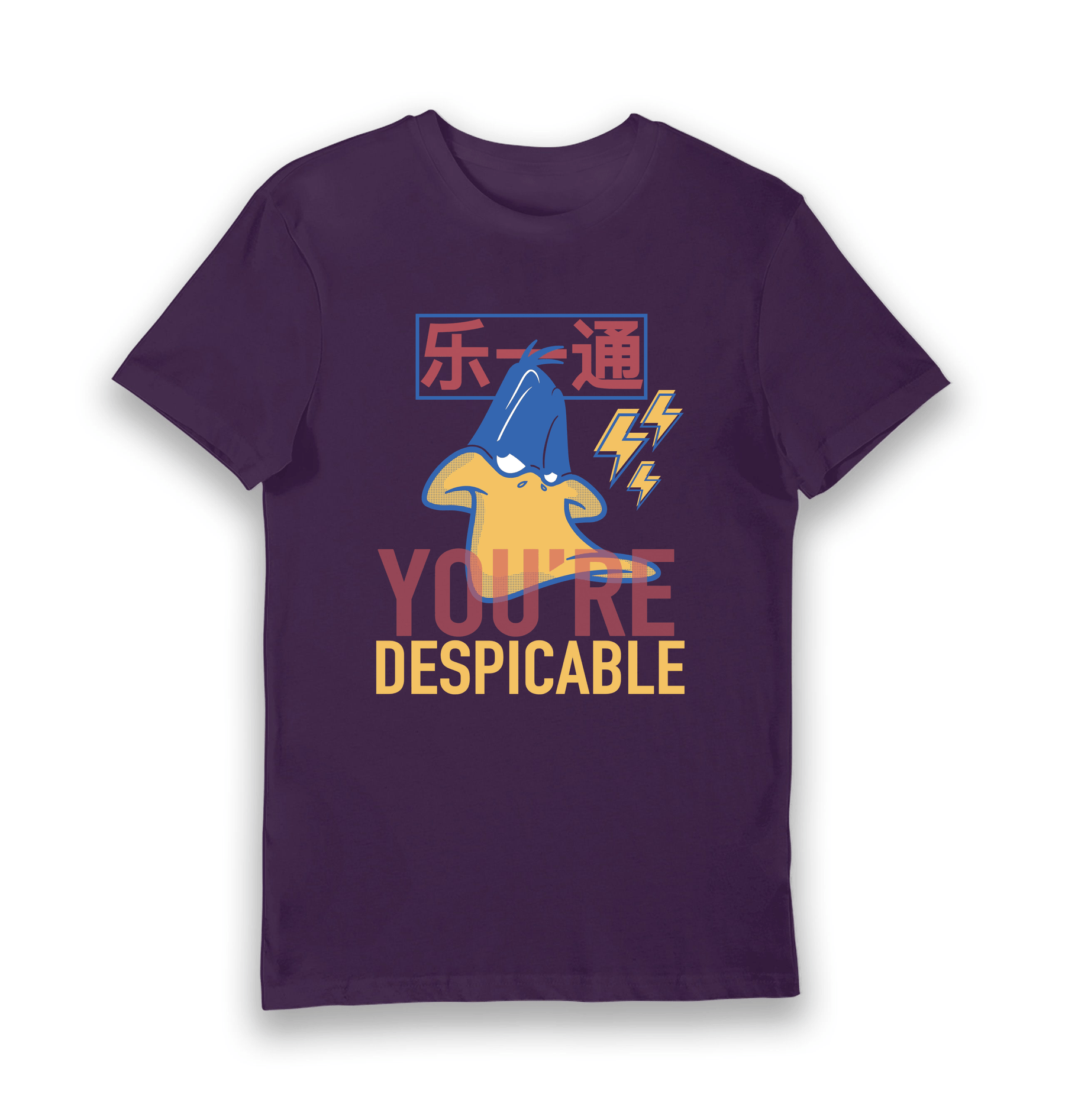 Purple Printed T-shirt Front