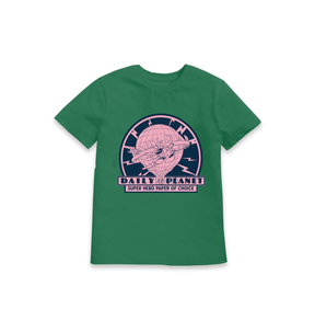 Green Printed Kids T-Shirt Front