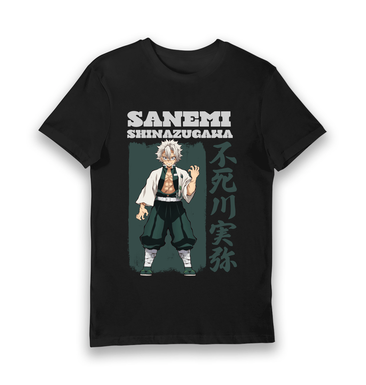 Black Printed T-shirt Front