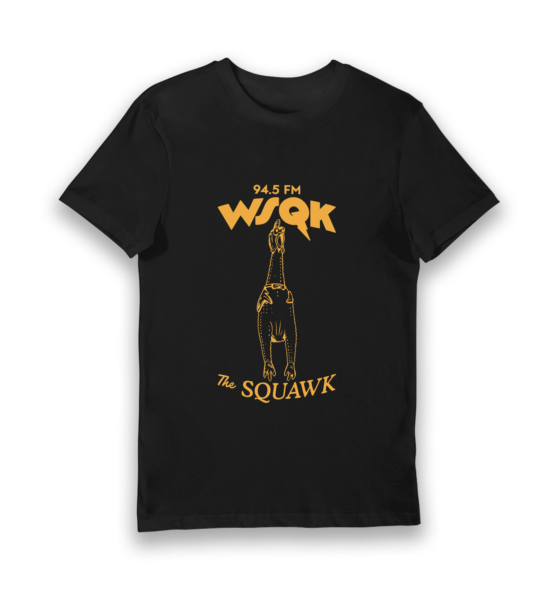 Black Printed T-shirt Front