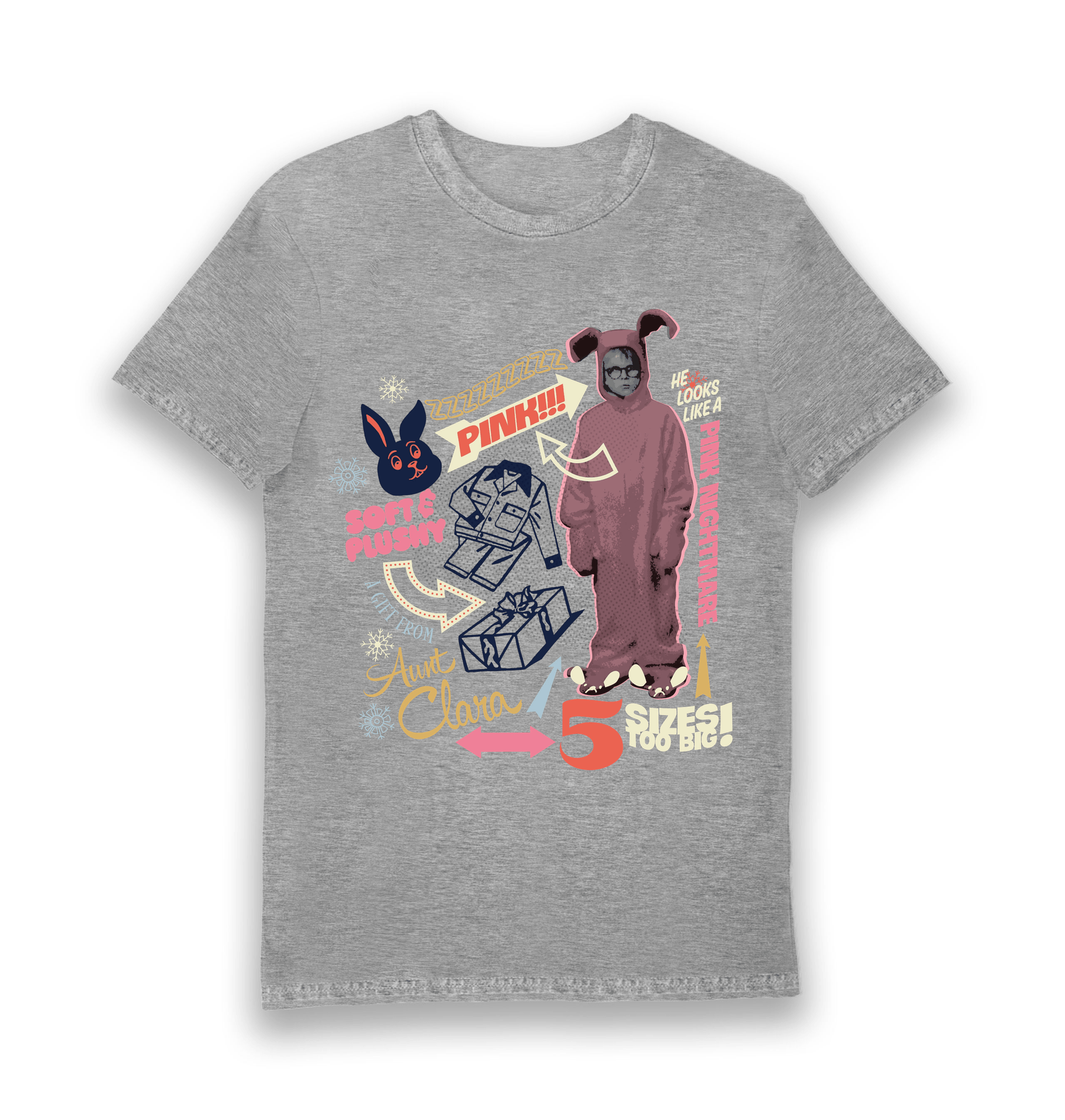 Sports Grey Printed T-shirt Front
