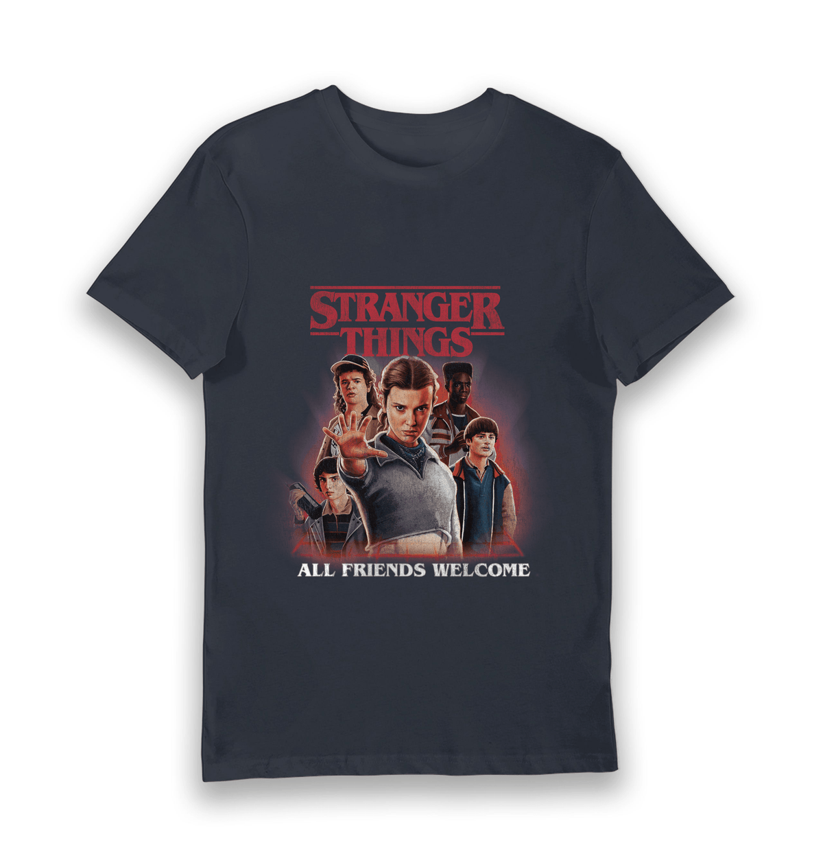 Navy Printed T-shirt Front
