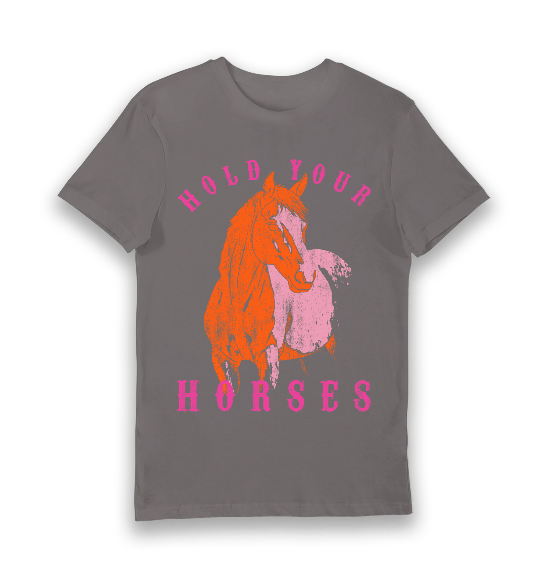 Charcoal Printed T-shirt Front