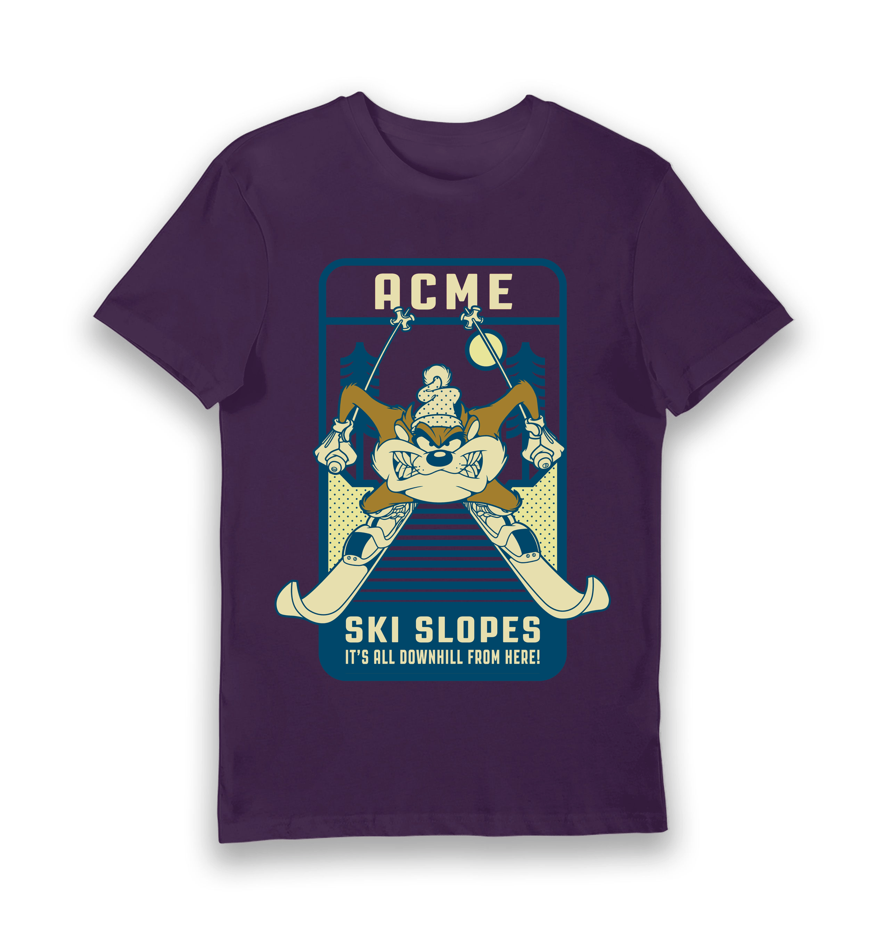 Purple Printed T-shirt Front