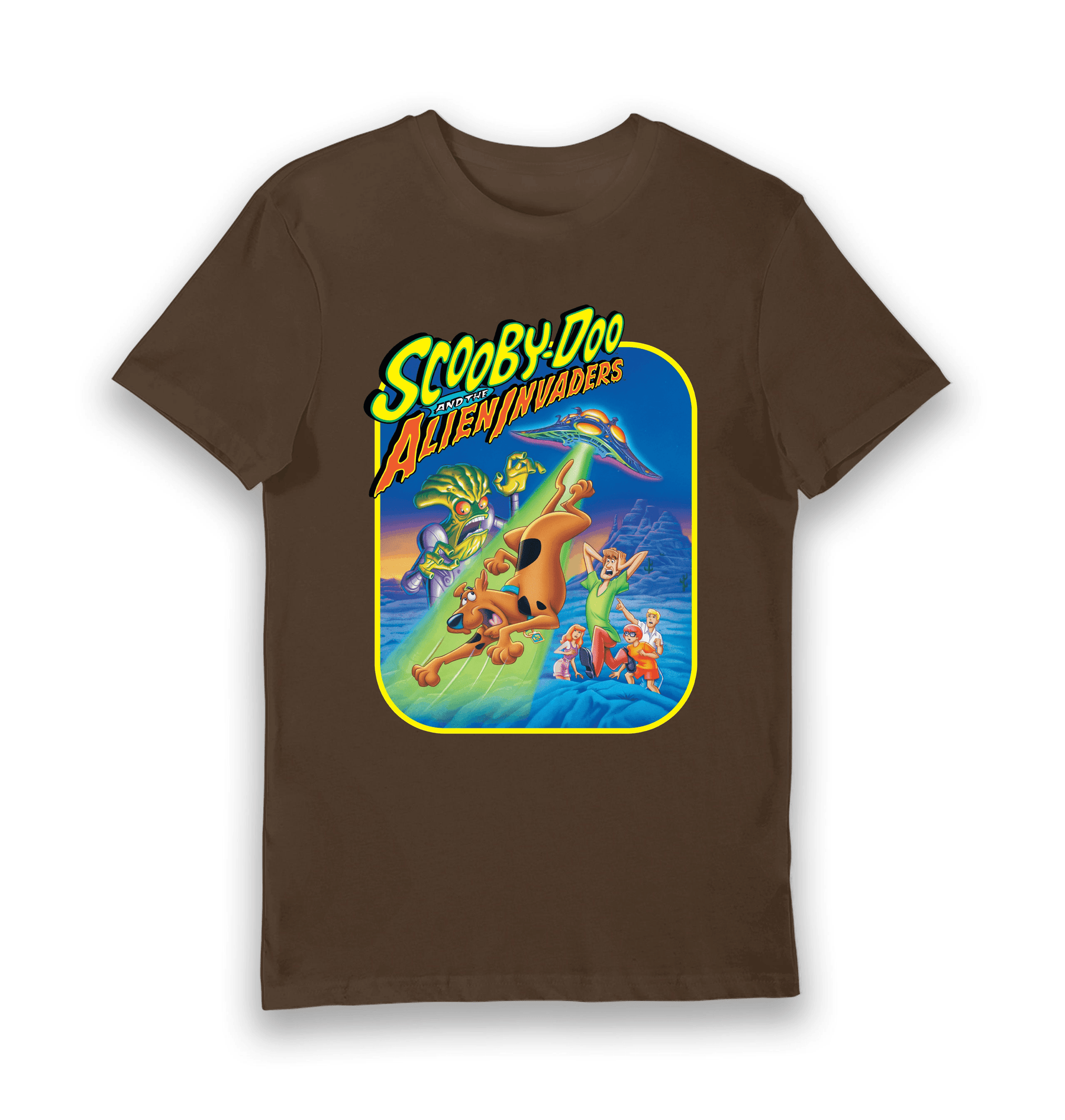 Brown Printed T-shirt Front