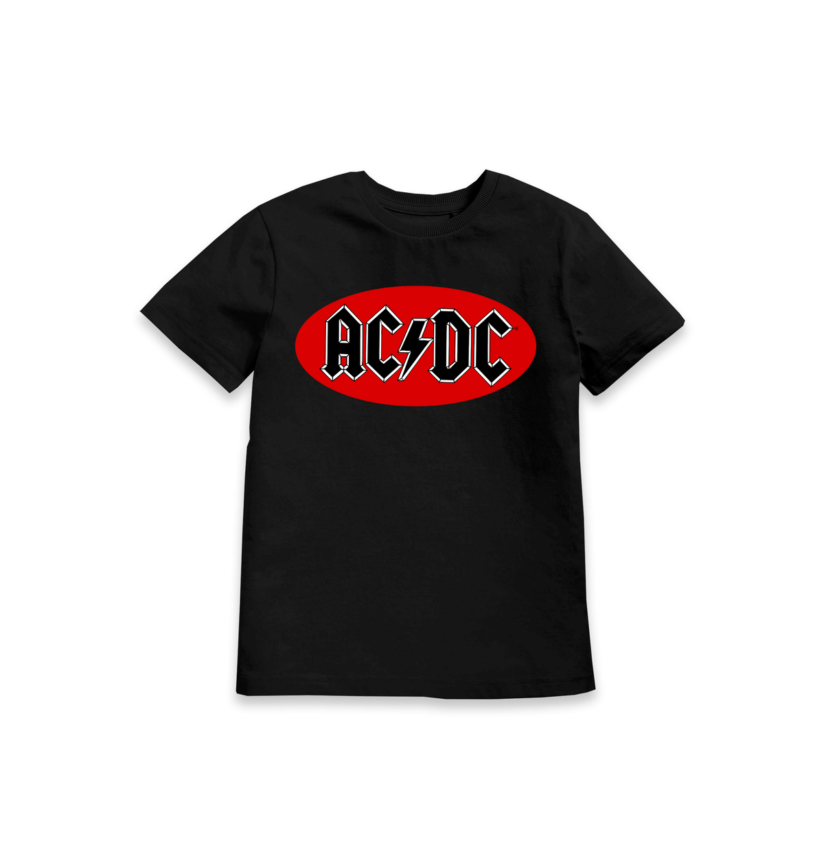 Black Printed Kids T-Shirt Front