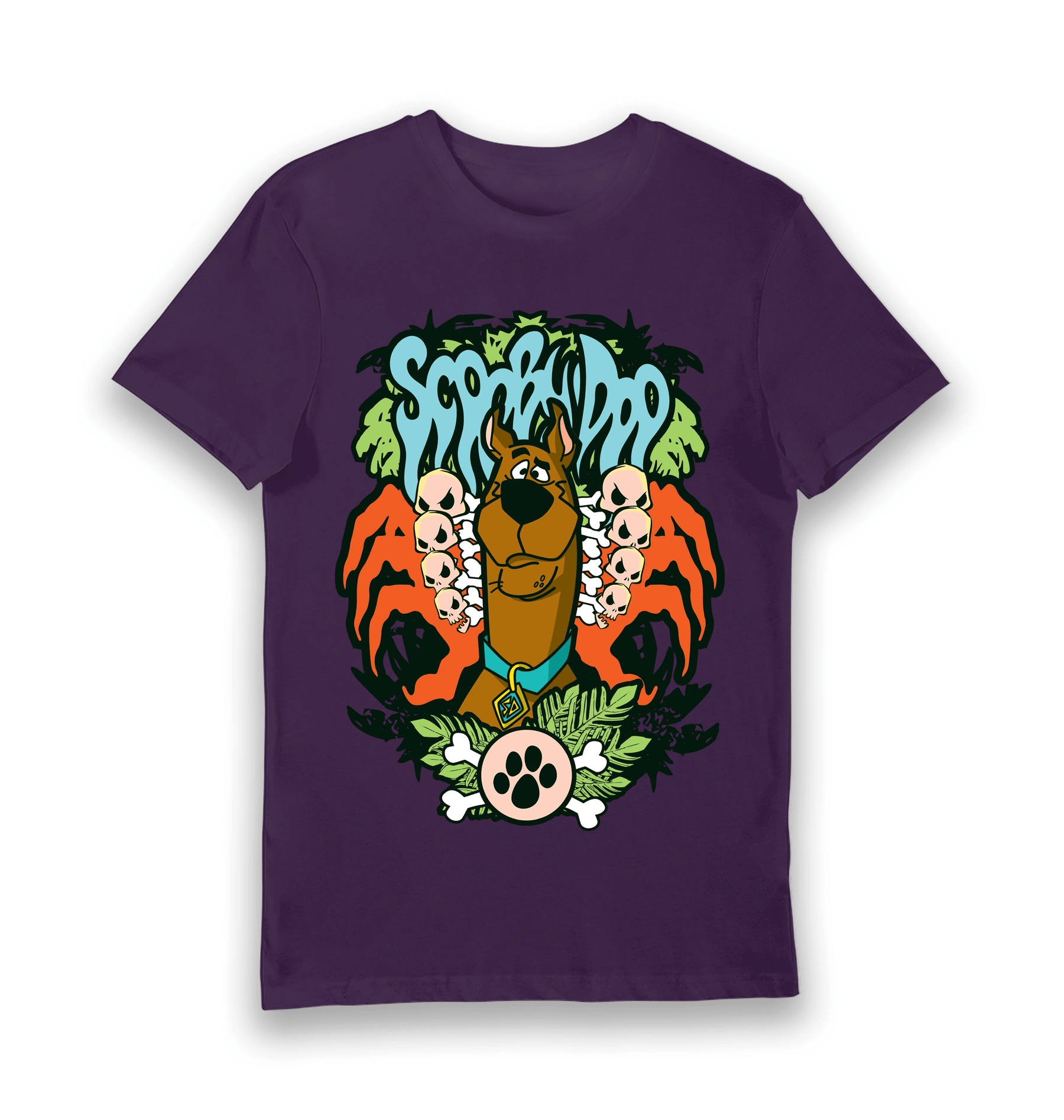 Purple Printed T-shirt Front