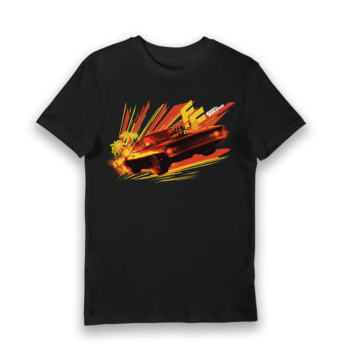 Black Printed T-shirt Front