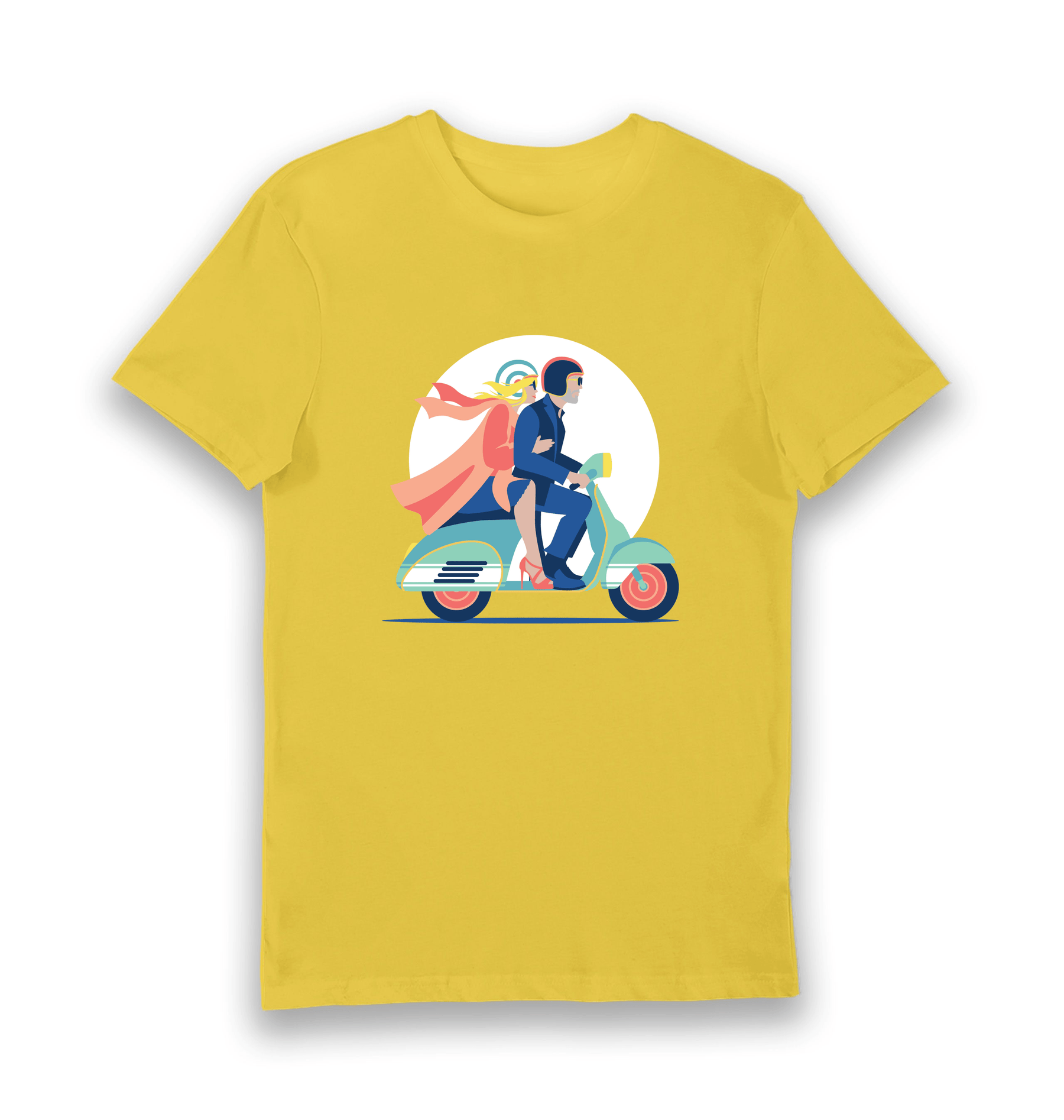 Yellow Printed T-shirt Front
