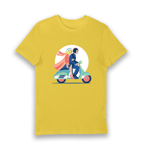 Yellow Printed T-shirt Front