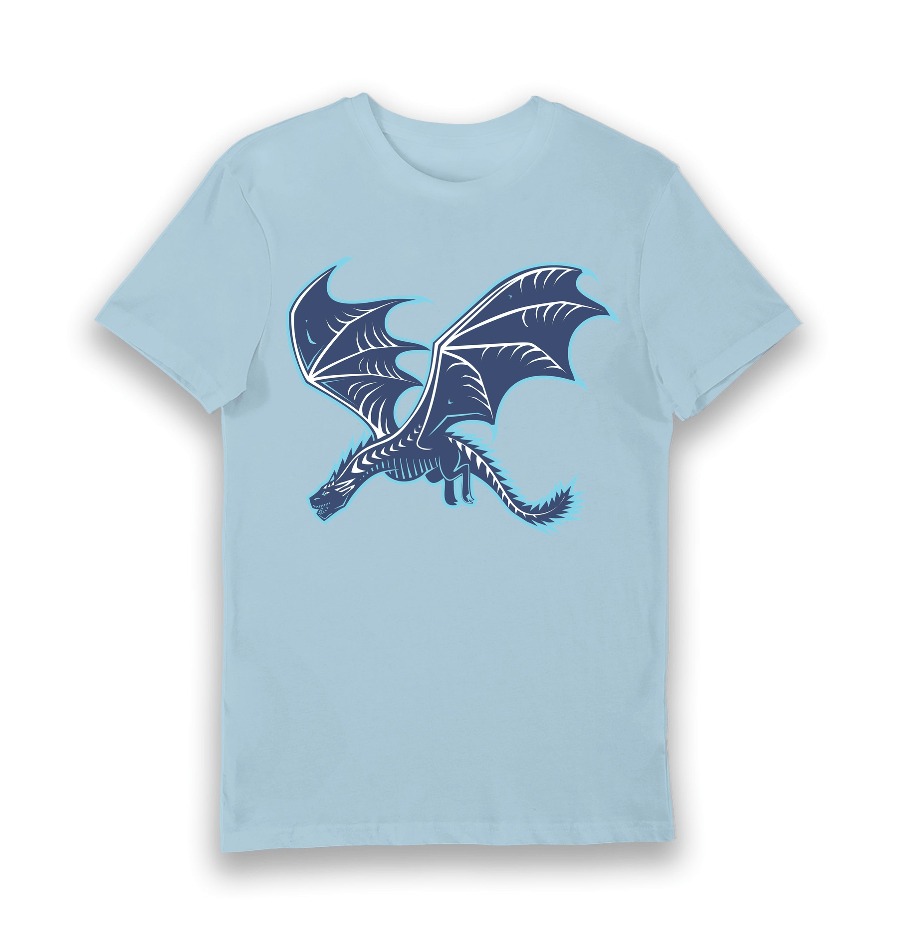Light Blue Printed T-shirt Front