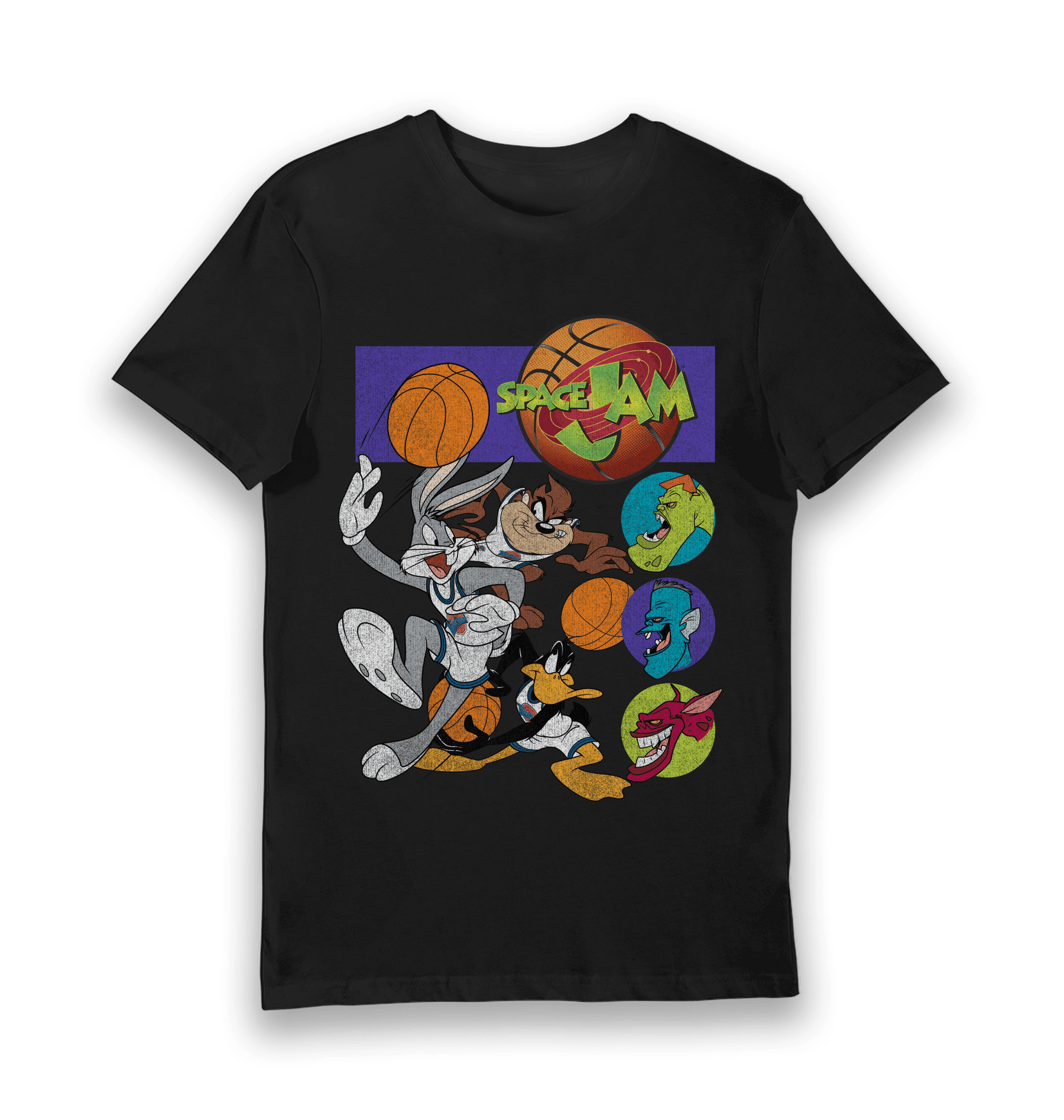 Black Printed T-shirt Front
