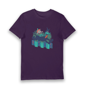 Purple Printed T-shirt Front