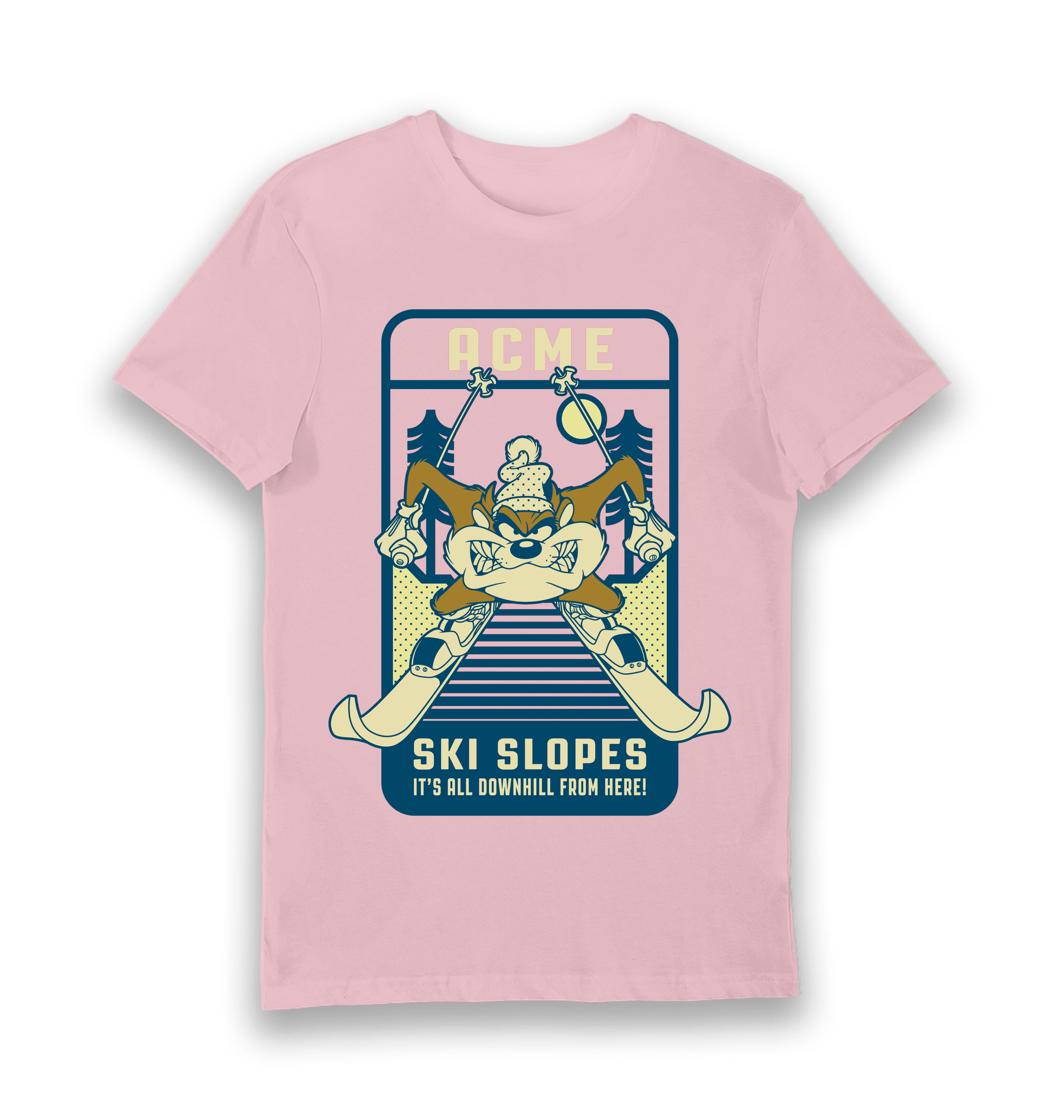 Pink Printed T-shirt Front