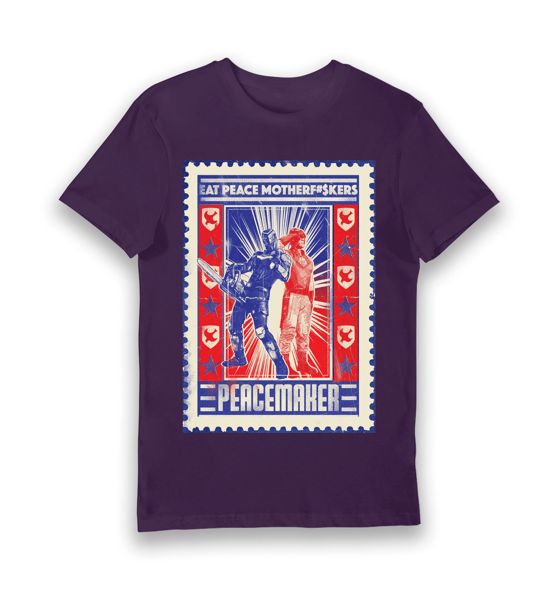 Purple Printed T-shirt Front