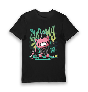 Black Printed T-shirt Front