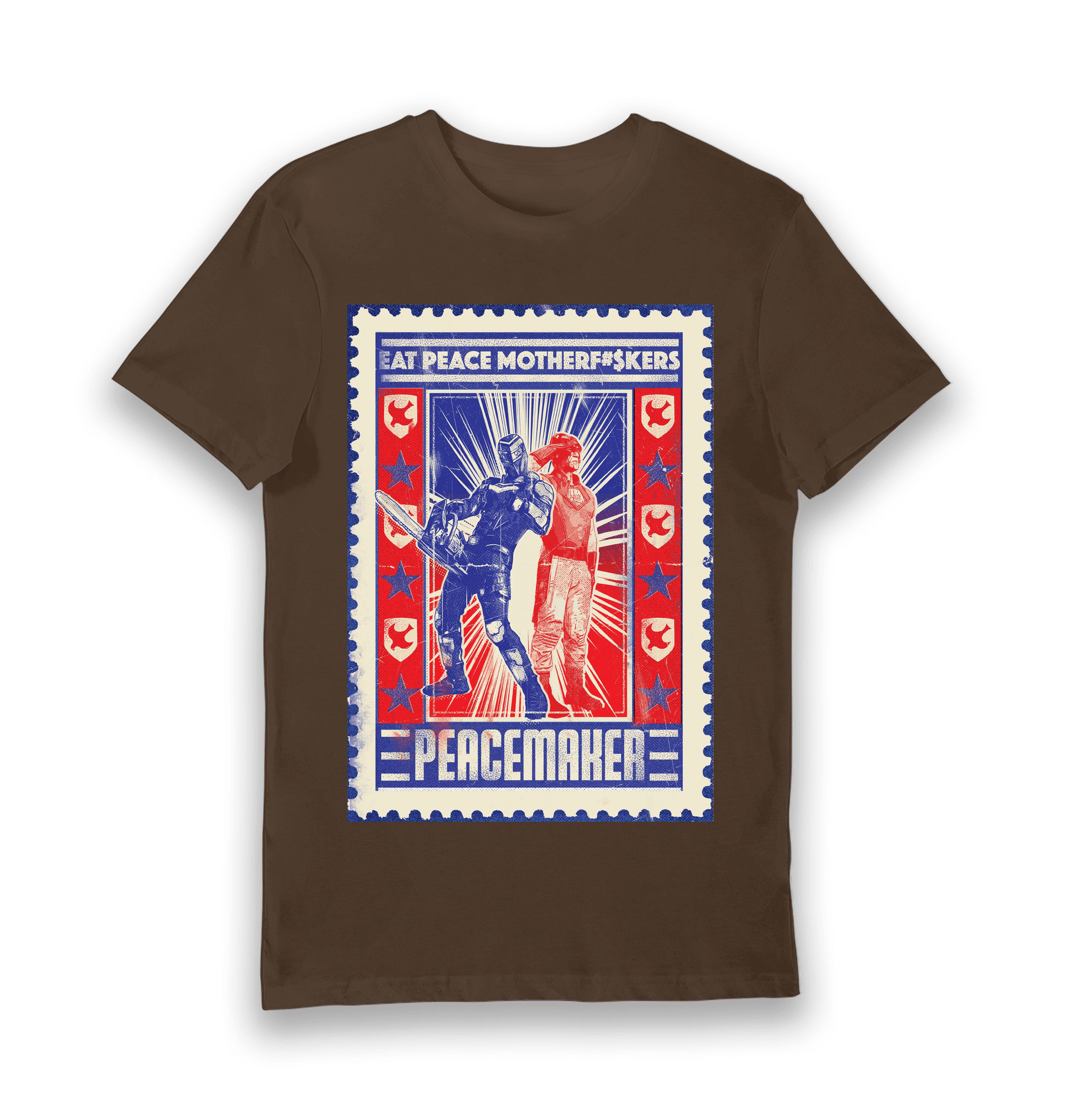 Brown Printed T-shirt Front