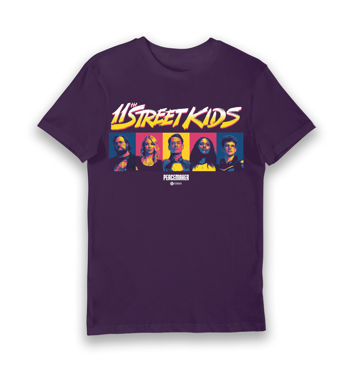 Purple Printed T-shirt Front
