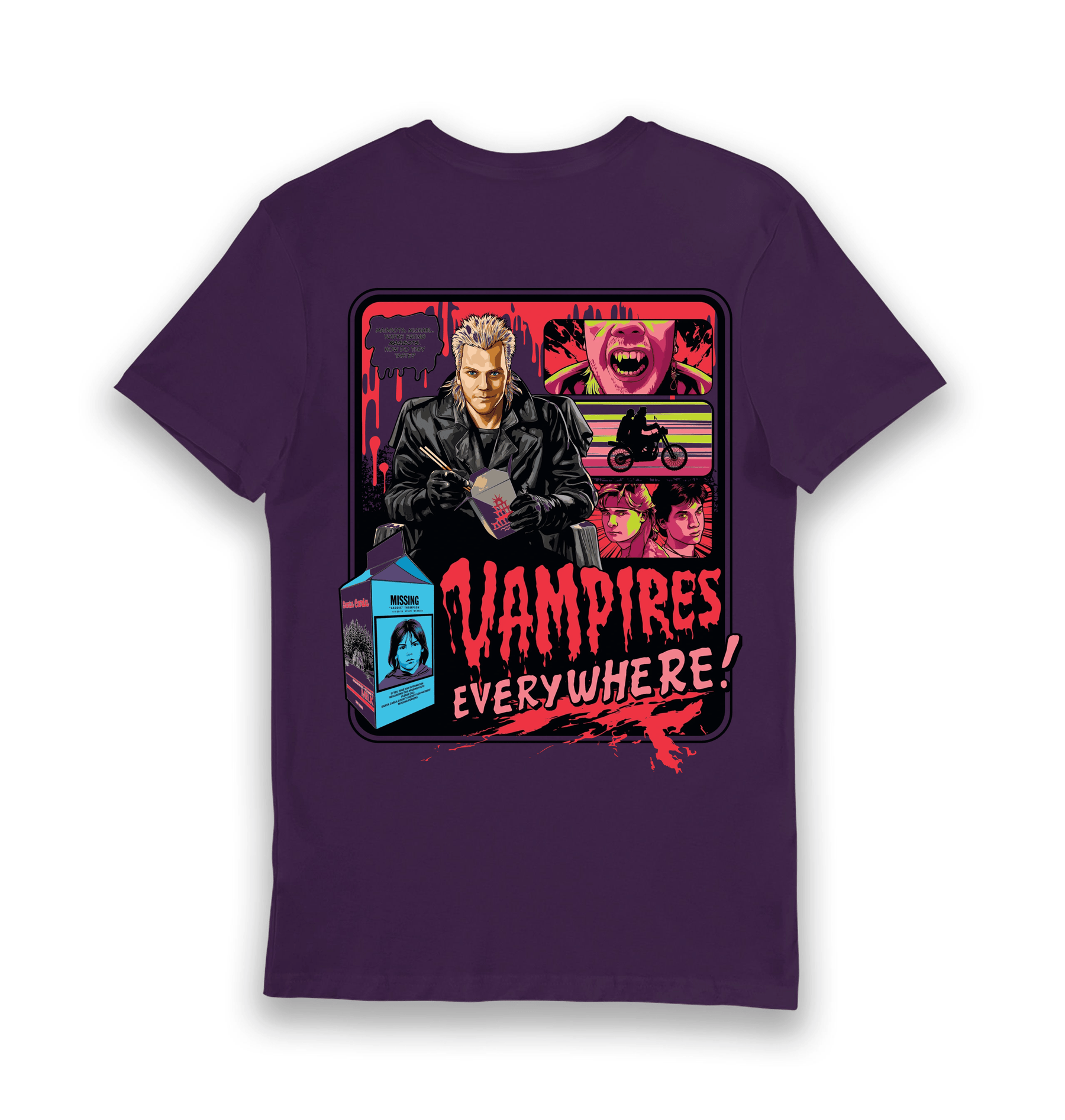 Purple Printed T-shirt Back