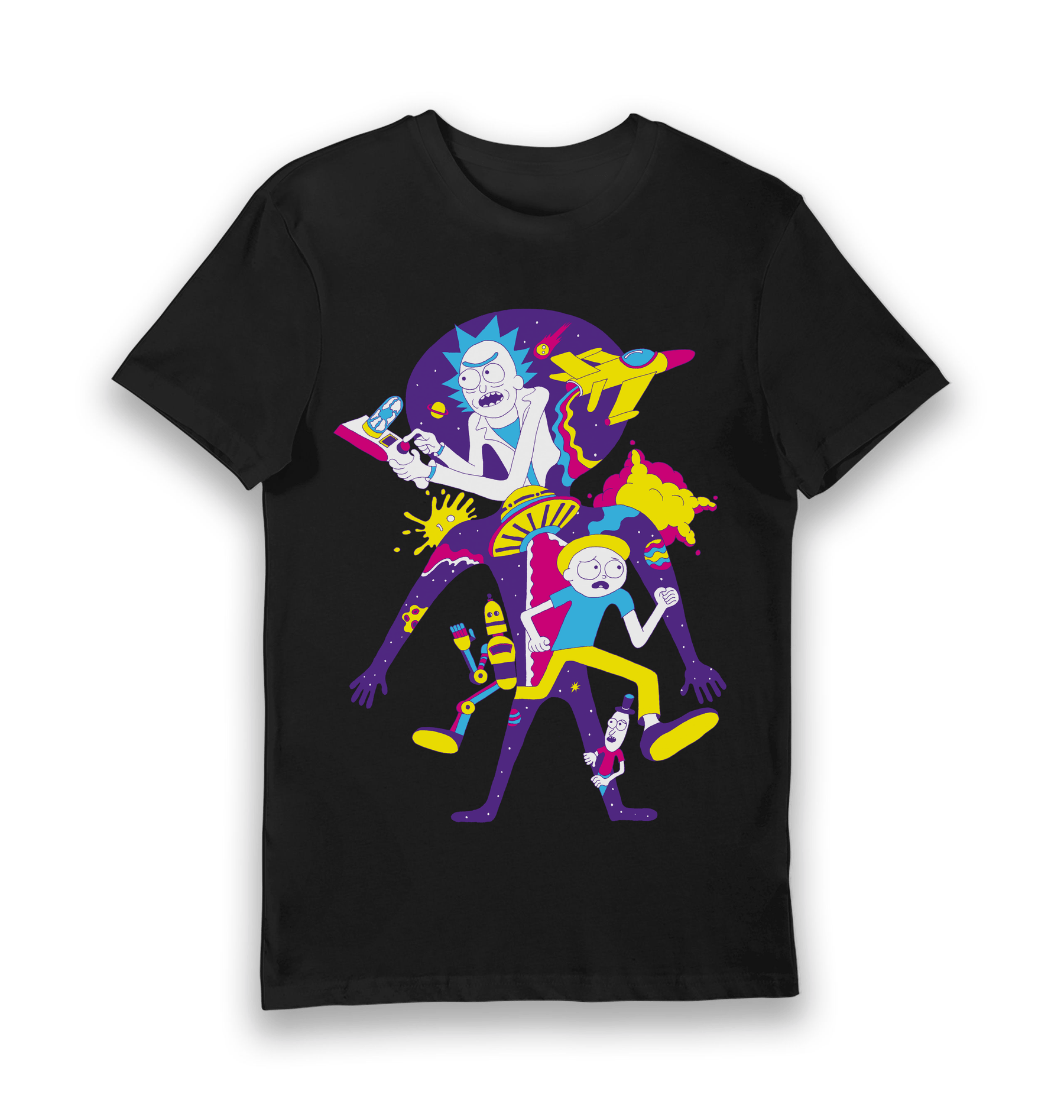Black Printed T-shirt Front