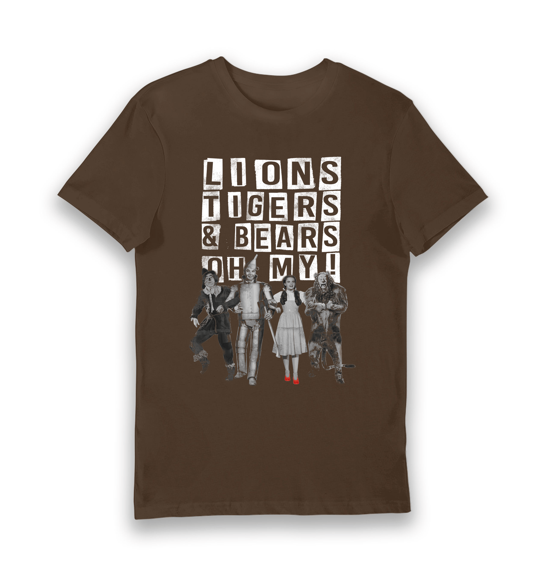 Brown Printed T-shirt Front