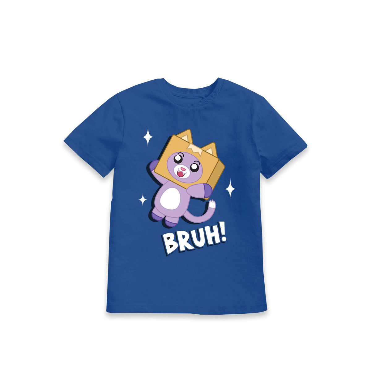 Blue Printed Kids T-Shirt Front