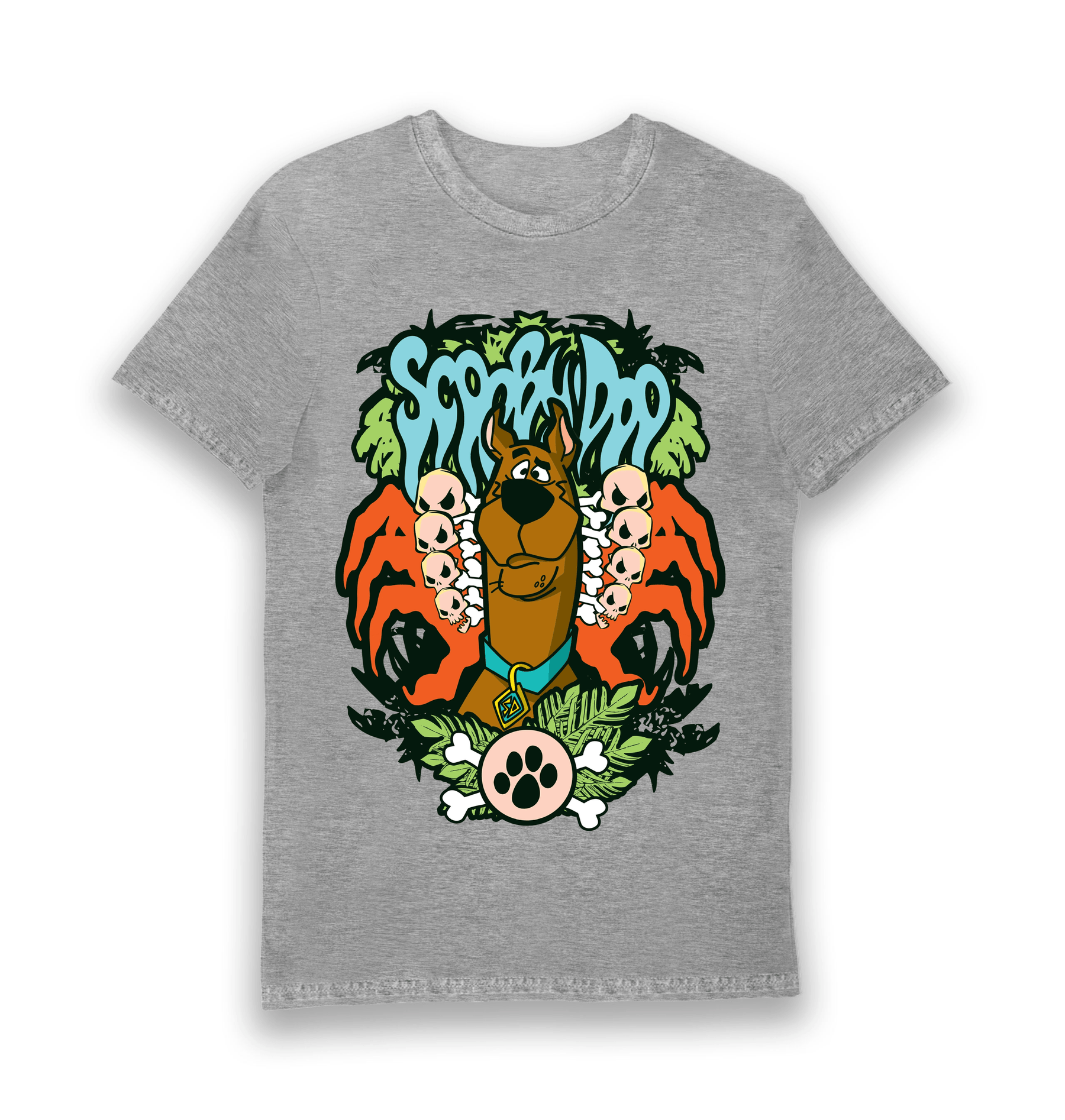 Sports Grey Printed T-shirt Front