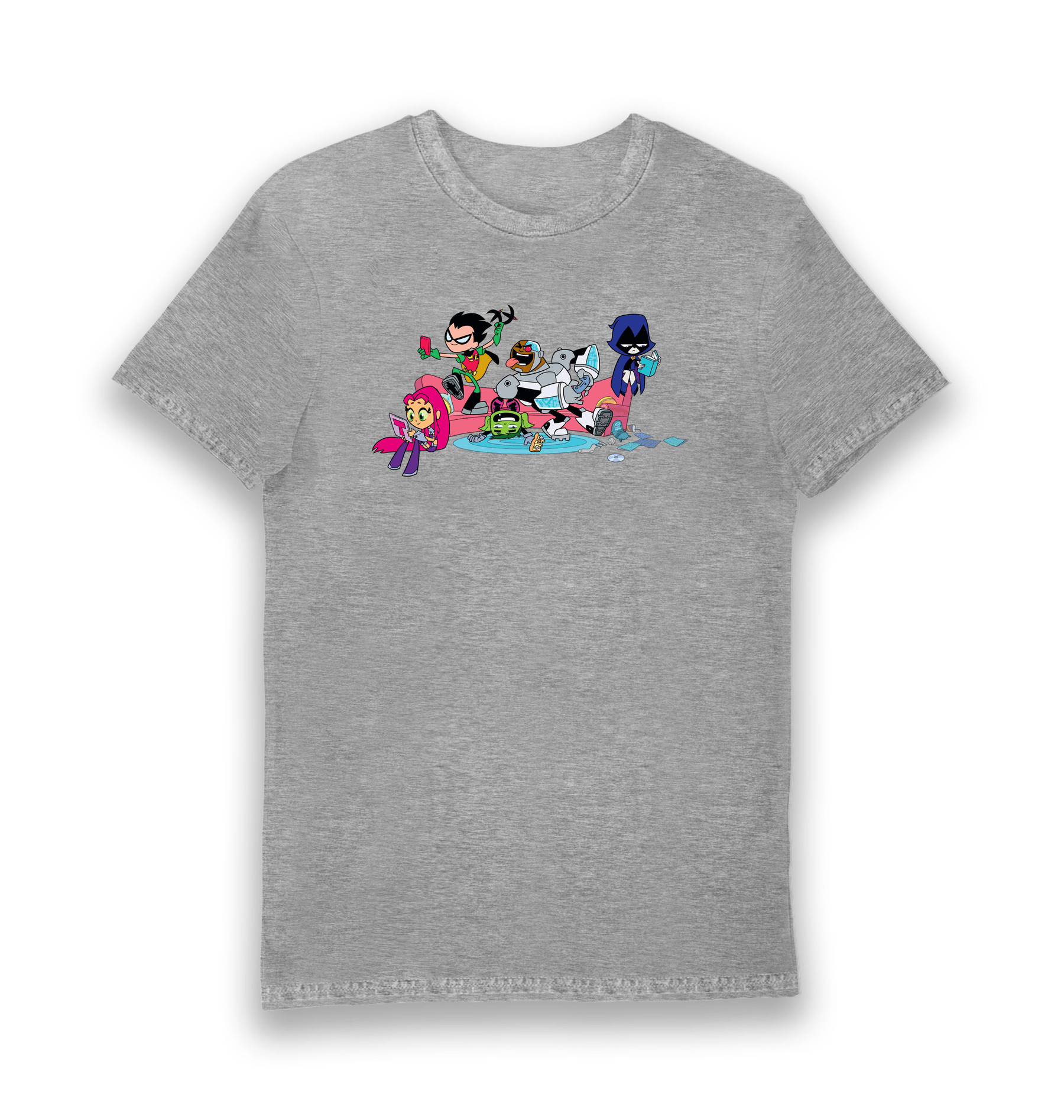 Sports Grey Printed T-shirt Front