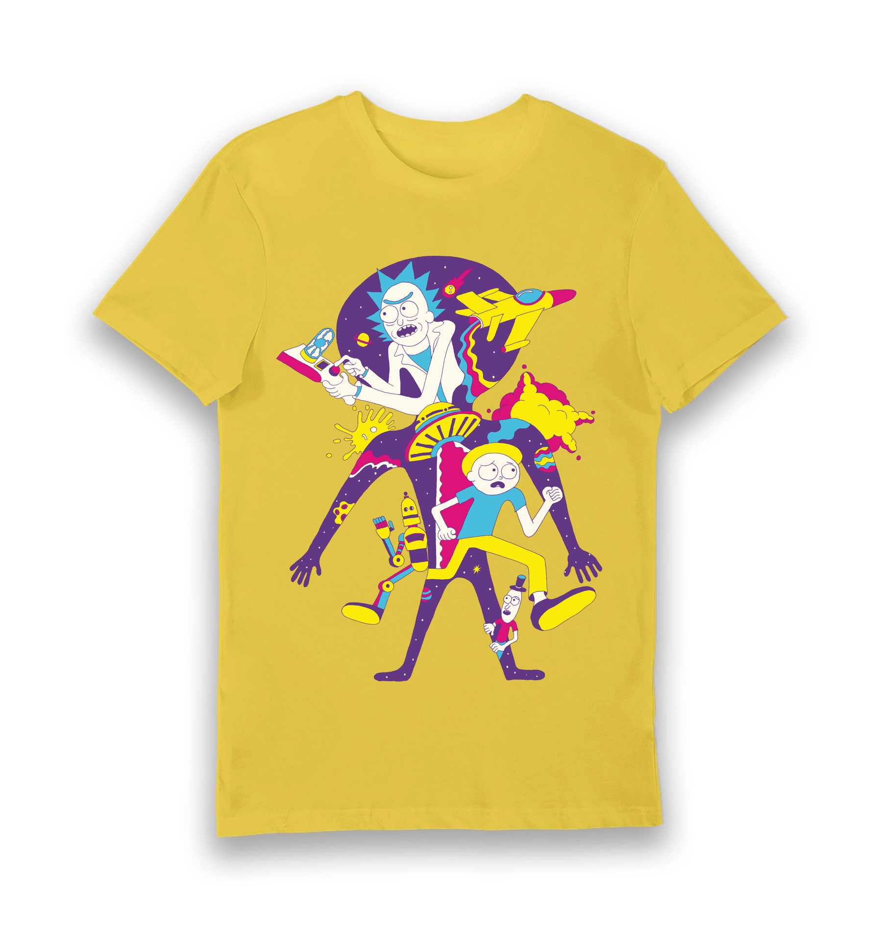 Yellow Printed T-shirt Front