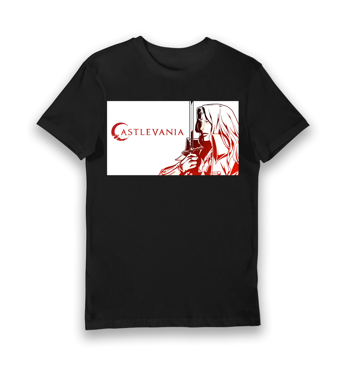 Black Printed T-shirt Front