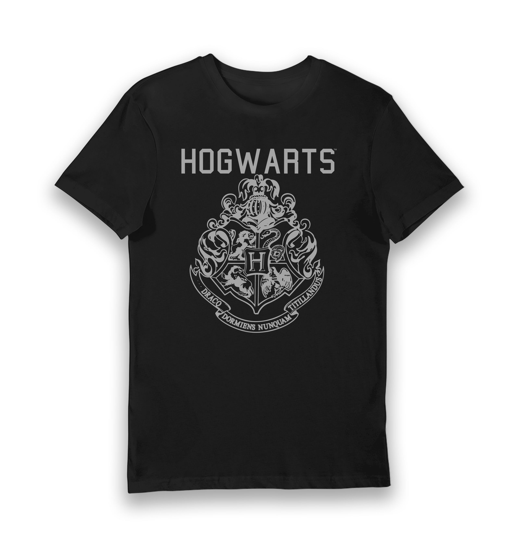 Black Printed T-shirt Front