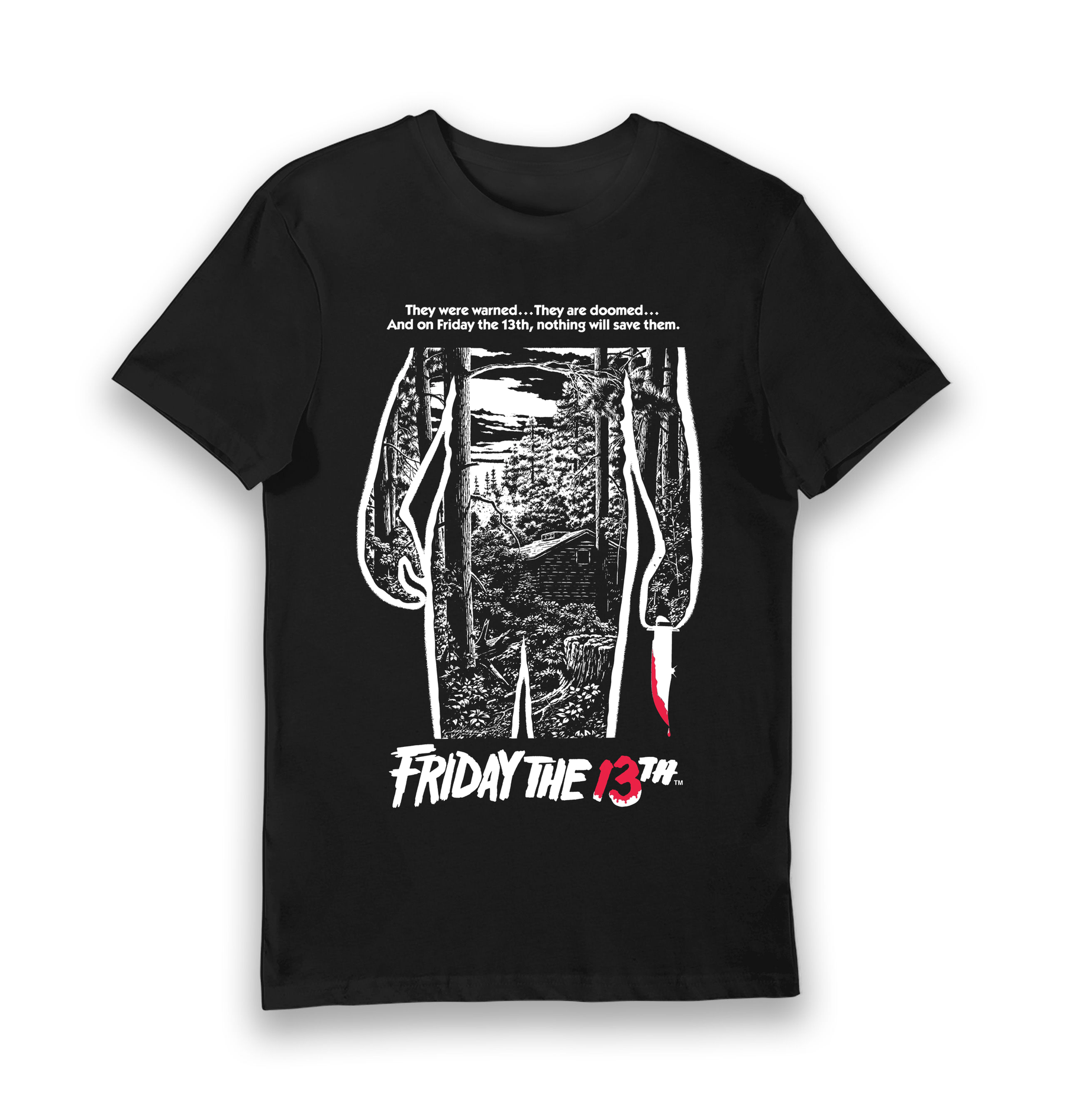Black Printed T-shirt Front
