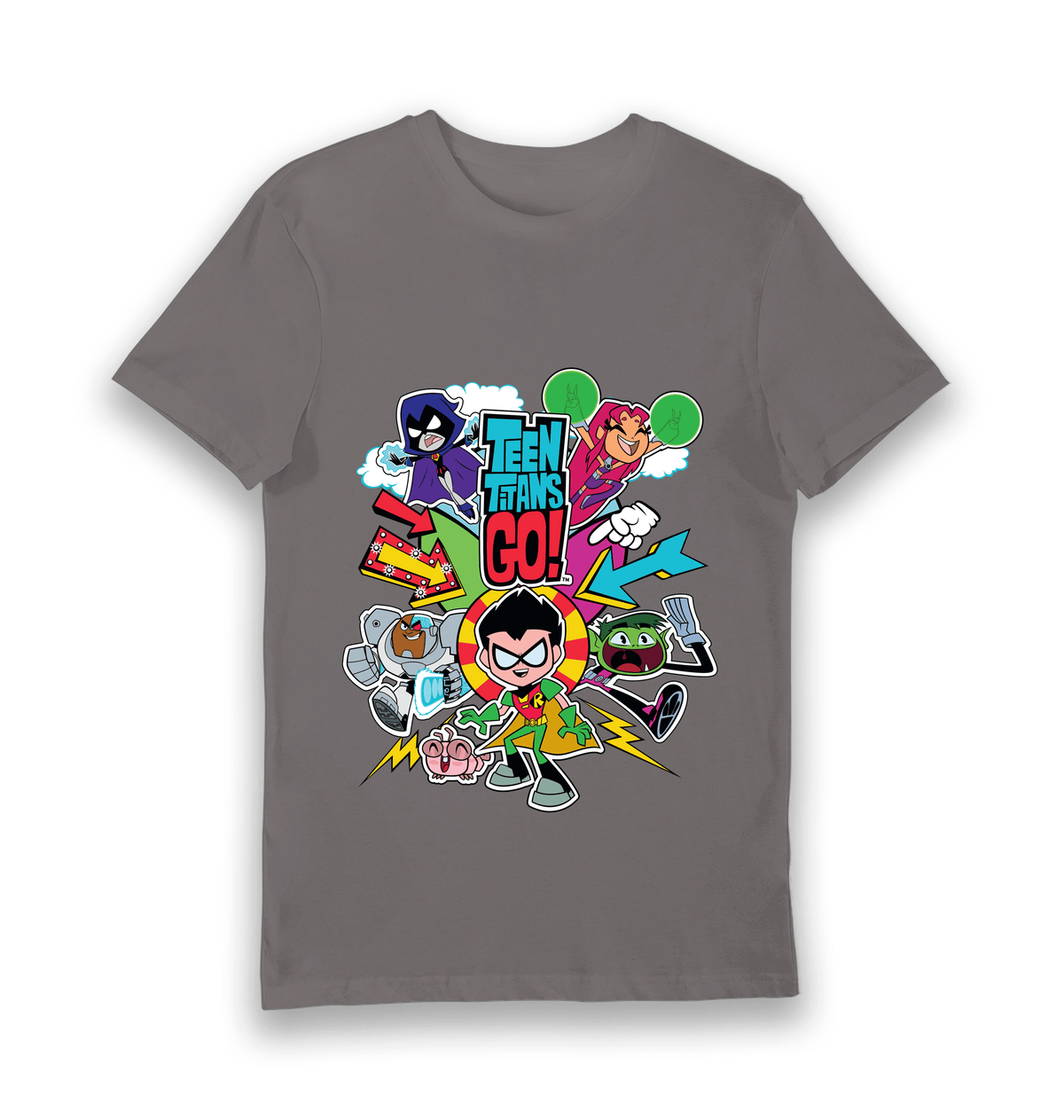 Charcoal Printed T-shirt Front