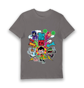 Charcoal Printed T-shirt Front