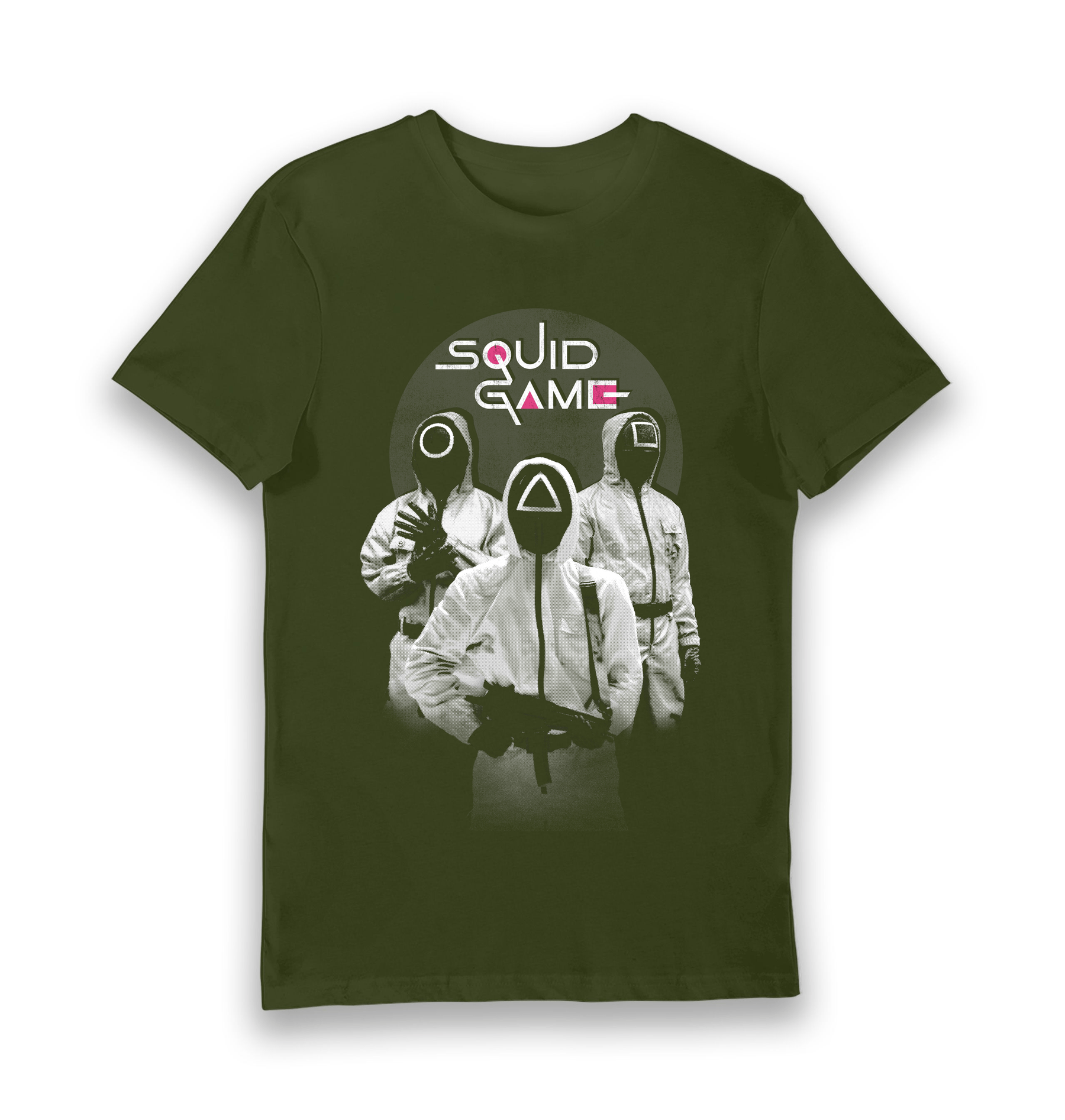 Forest Green Printed T-shirt Front