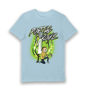 Light Blue Printed T-shirt Front