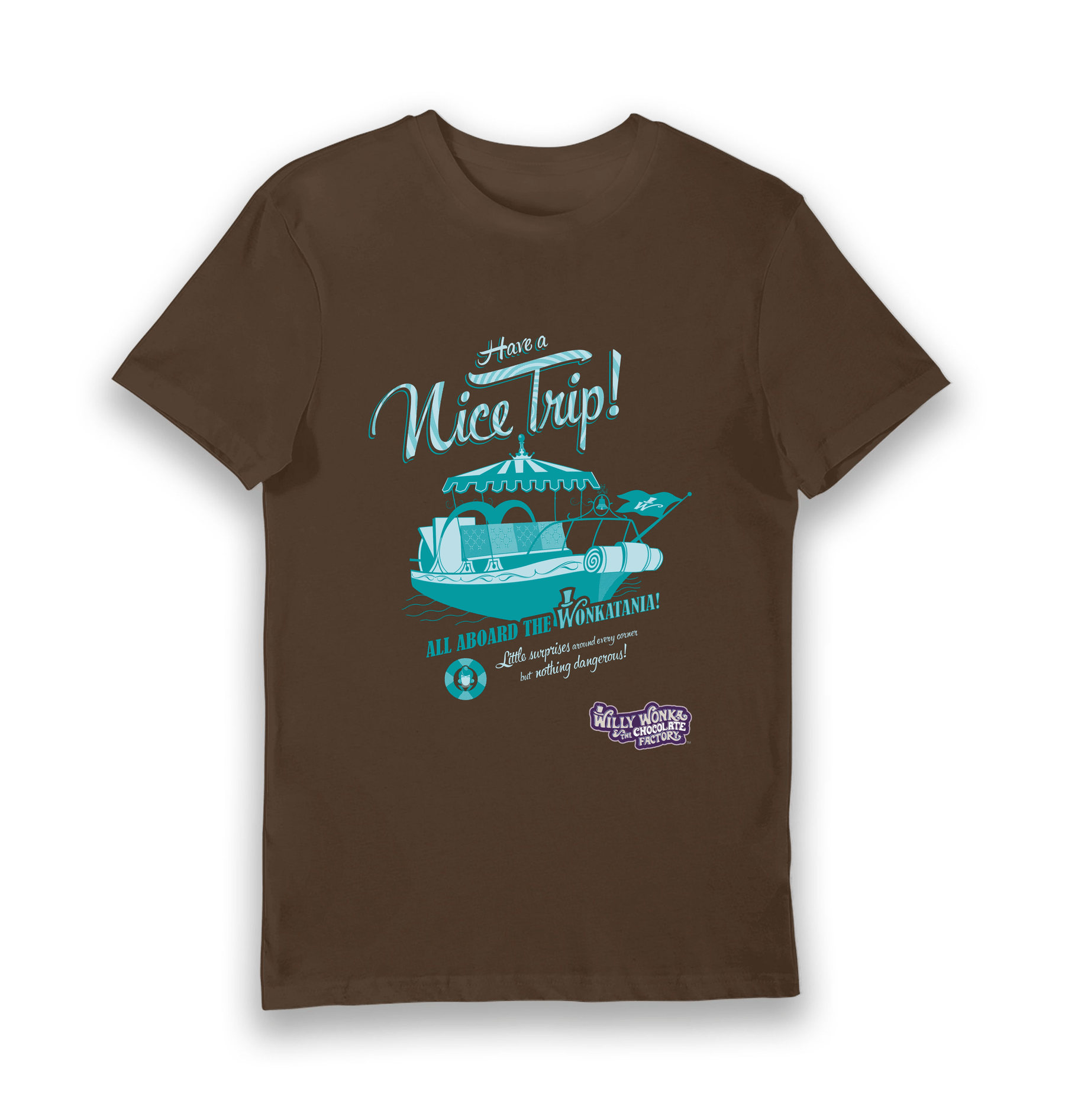 Brown Printed T-shirt Front