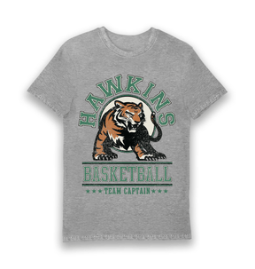 Sports Grey Printed T-shirt Front