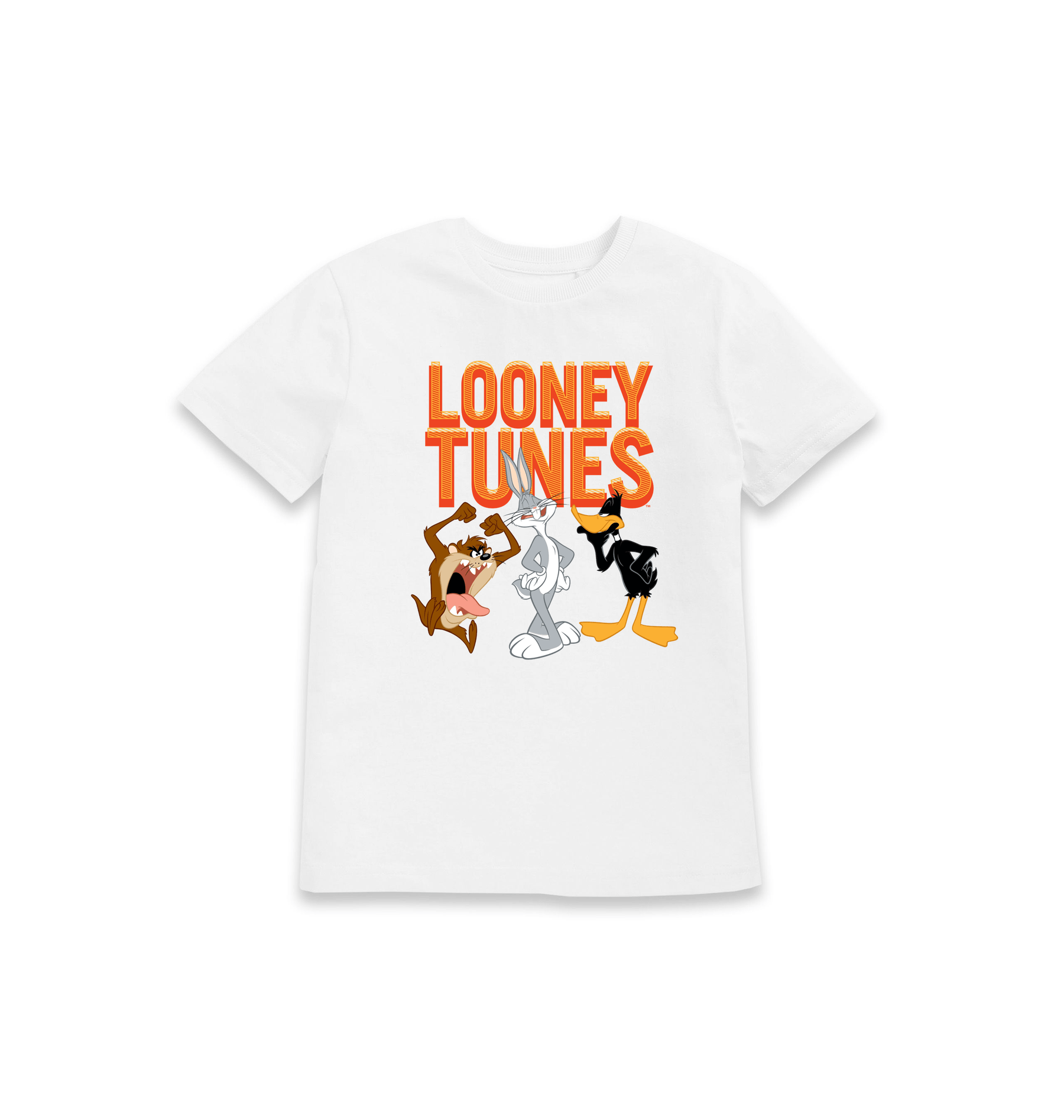 White Printed Kids T-Shirt Front