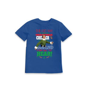 Blue Printed Kids T-Shirt Front