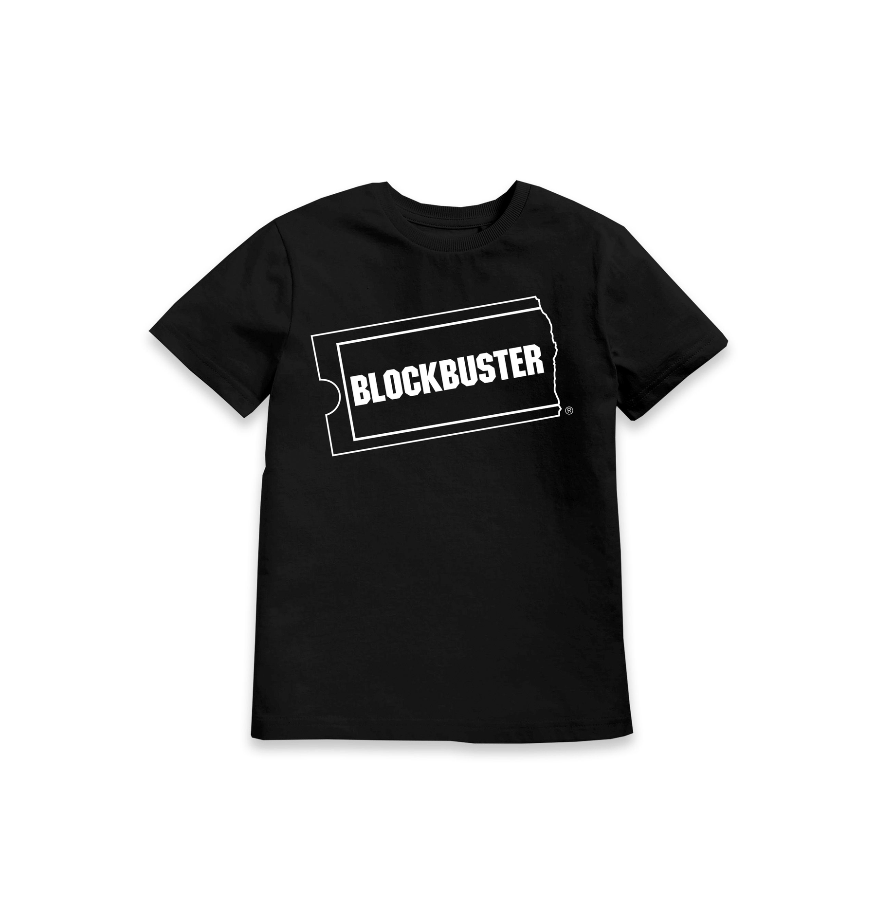 Black Printed Kids T-Shirt Front