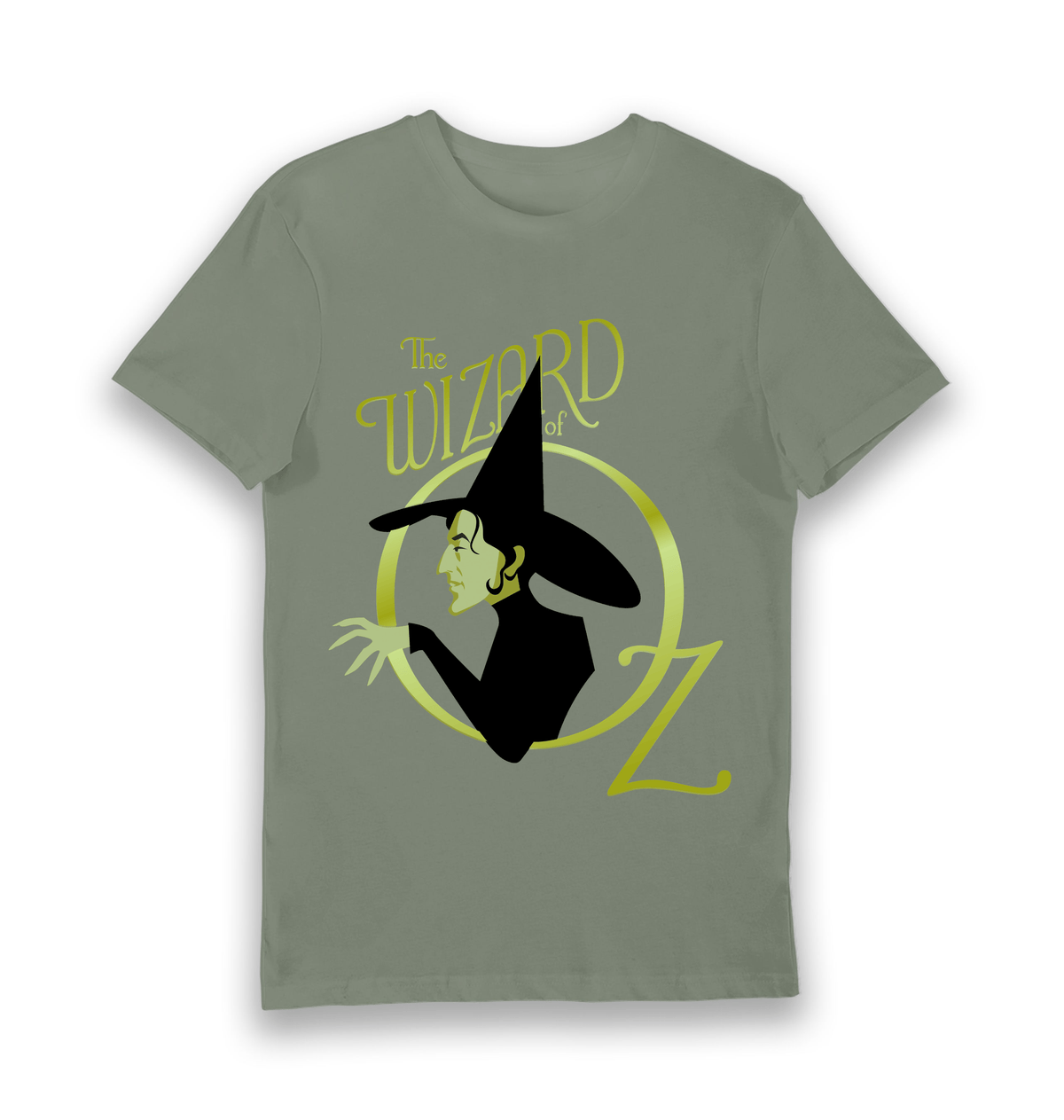 Khaki Printed T-shirt Front