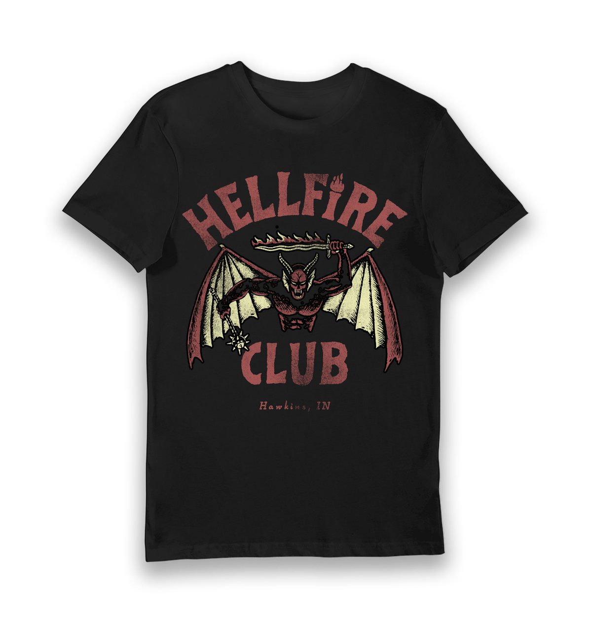 Black Printed T-shirt Front