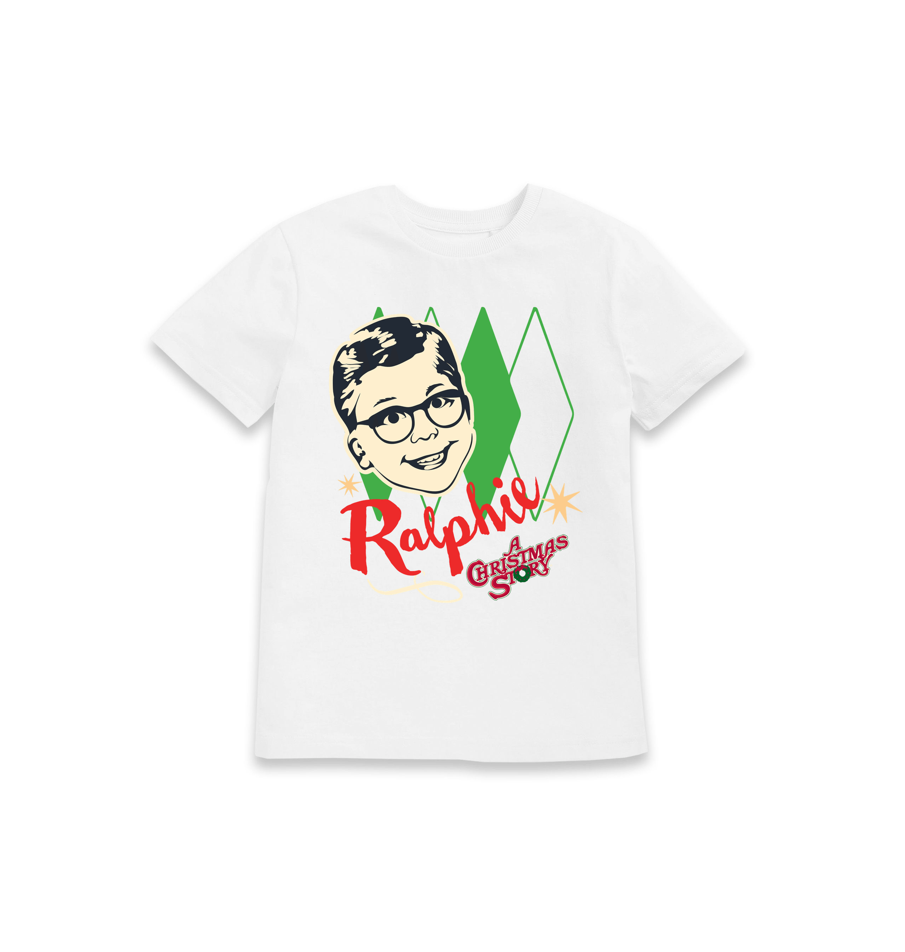 White Printed Kids T-Shirt Front