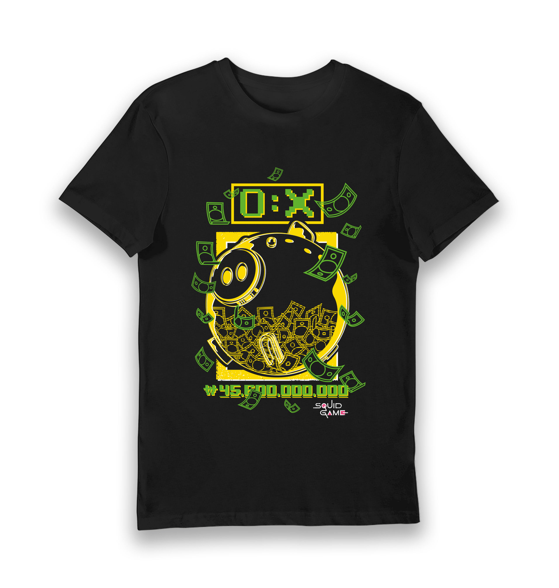 Black Printed T-shirt Front