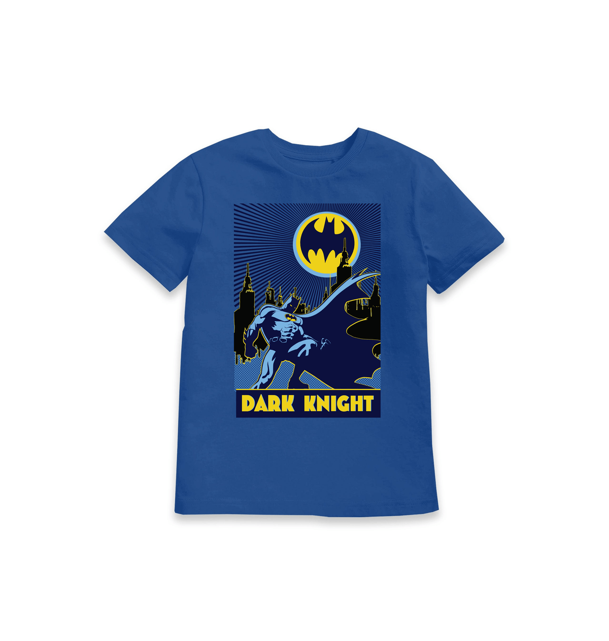 Blue Printed Kids T-Shirt Front