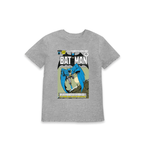 Grey Marl Printed Kids T-Shirt Front