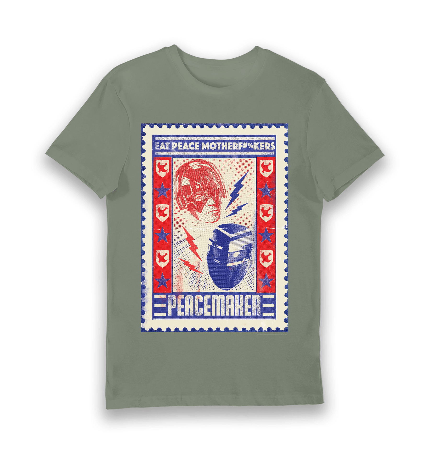 Khaki Printed T-shirt Front