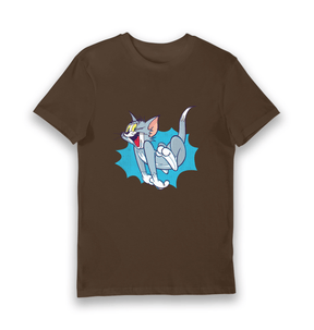 Brown Printed T-shirt Front