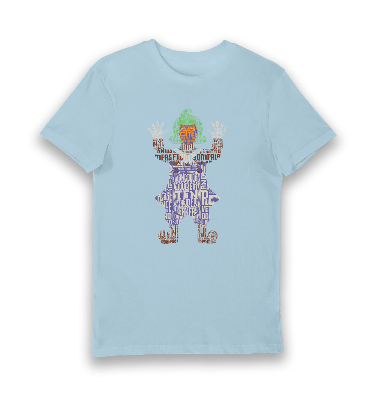 Light Blue Printed T-shirt Front
